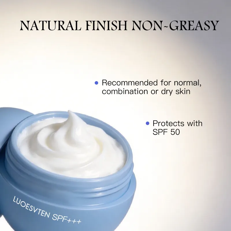 OEM ODM Cooling Feeling SPF 50 Custom logo Moisturizing Skin Sunblock Sunscreen Cream for Face Care
