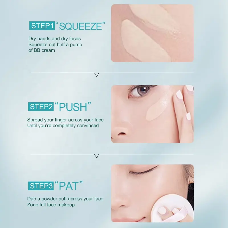 OEM Whitening BB Cream 30g/1.06oz with Brightening Coverage Featuring Cyclopentasiloxane and Hyaluronate Radiant Glow Cream