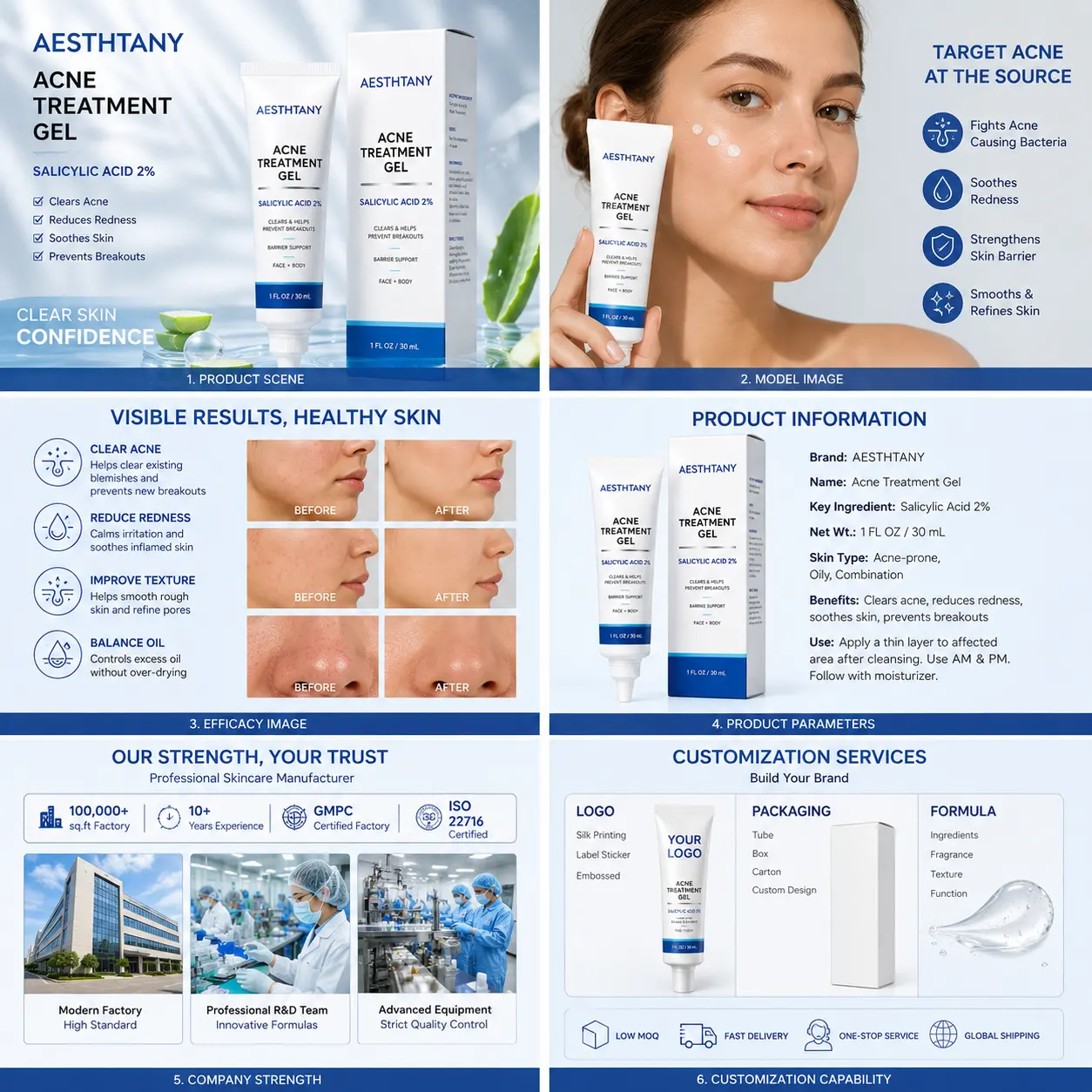Private Label OEM Ance Pure Aloe Vera Whitening Cream Skin Care Anti-wrinkle Aloevera Soothing Gel