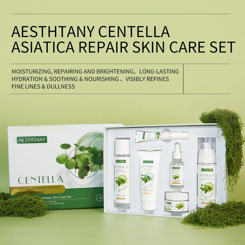 Centella Korean Skin Care Kit Toner Soothing Cream Cleansing Oil Ampoule Foam & Basic Hydrating Skincare-Refresh & Soothe detail