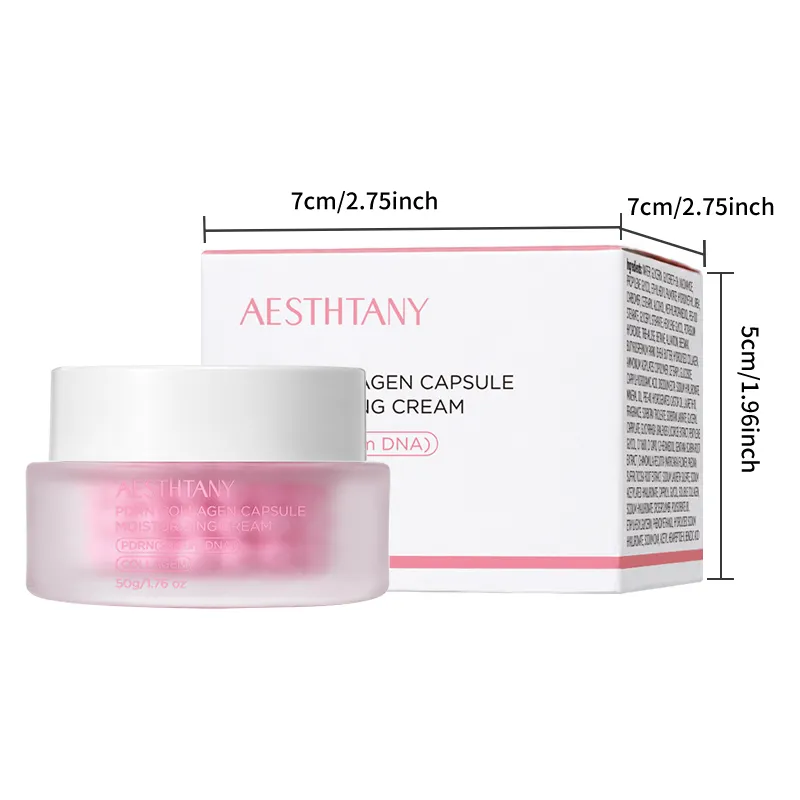 AESTHTANY Pdrn Collagen Capsule Cream Fragrance-Free Skin-Brightening Firming Nourishing Softening for Sensitive Skin 50ml GMP detail