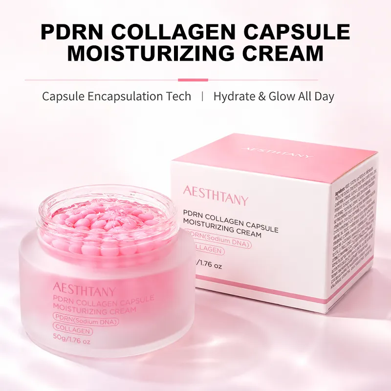 AESTHTANY Pdrn Collagen Capsule Cream Fragrance-Free Skin-Brightening Firming Nourishing Softening for Sensitive Skin 50ml GMP