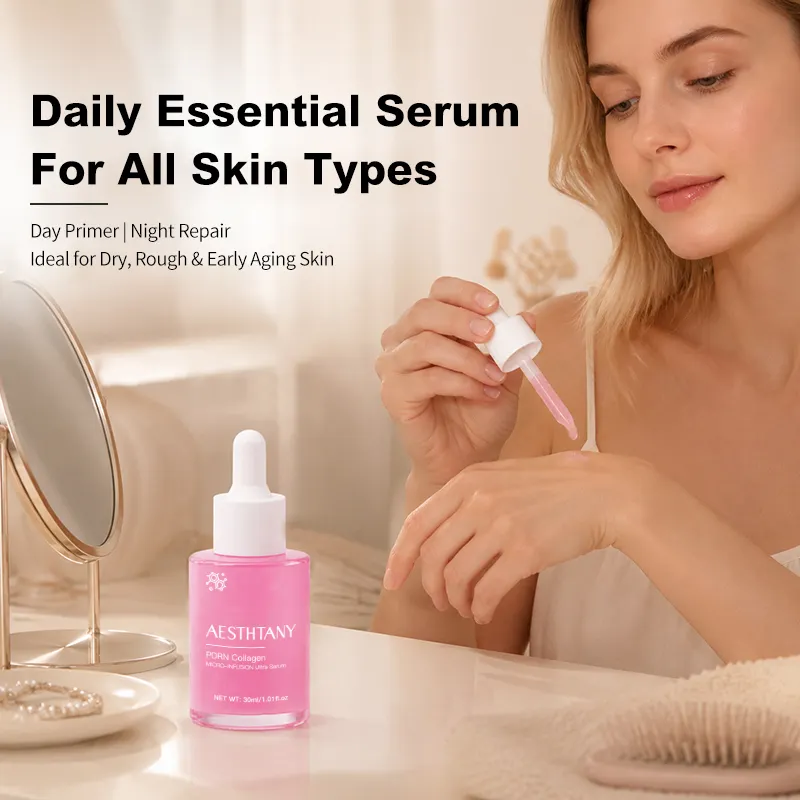 AESTHTANY Organic Vitamin C PDRN Anti-Wrinkle Hydrating Liquid Facial Serum 30ml-Nourishing Brightening Lightweight Moisturizer