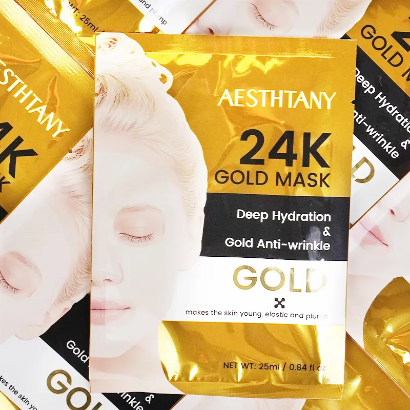 KOREAN Skin Care 24K Gold Collagen Facial Face for Women Anti Aging Facecare Face Mask for Sensitive Skin