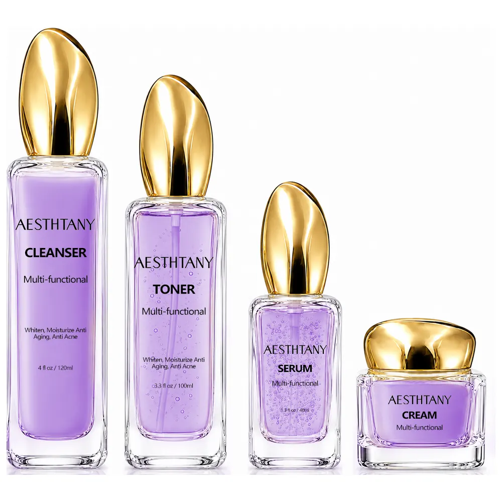 Korean Cosmetics Organic Skin Care Products Hyaluronic Acid Vitamin C Whitening Anti Aging Face Serum Cream Skin Care Set