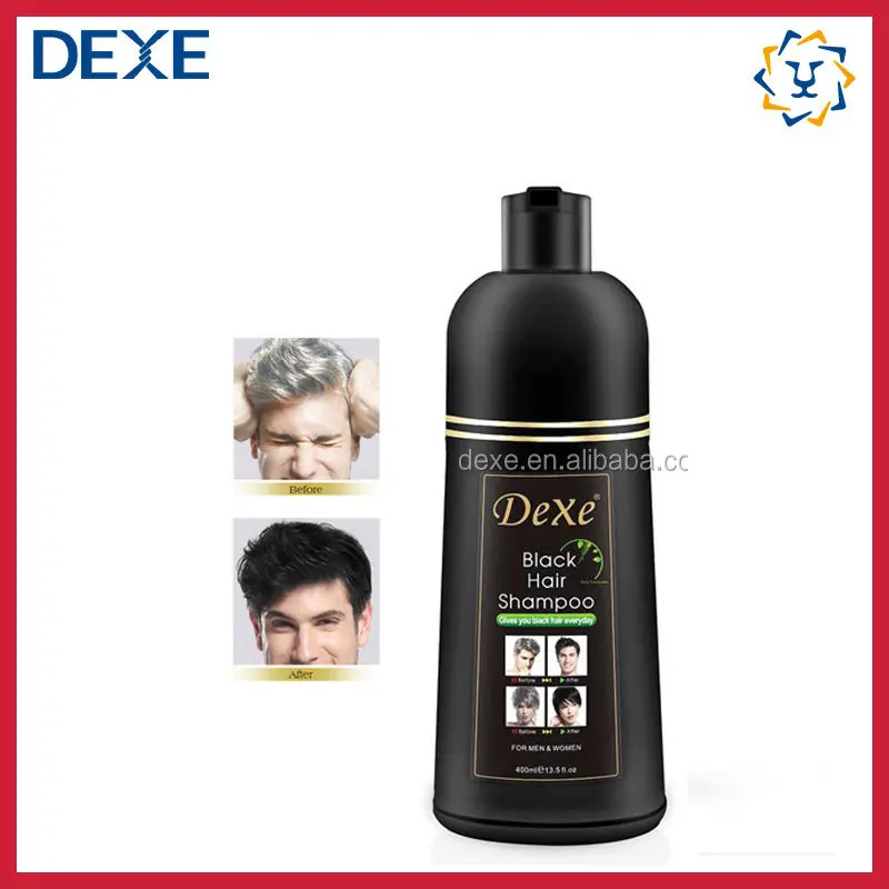 DEXE of Wholesale Natural Black Hair Dye Shampoo Hair Colour Dye Shampoo 3 in 1 for Men Women Home Salon Use Private Label OEM