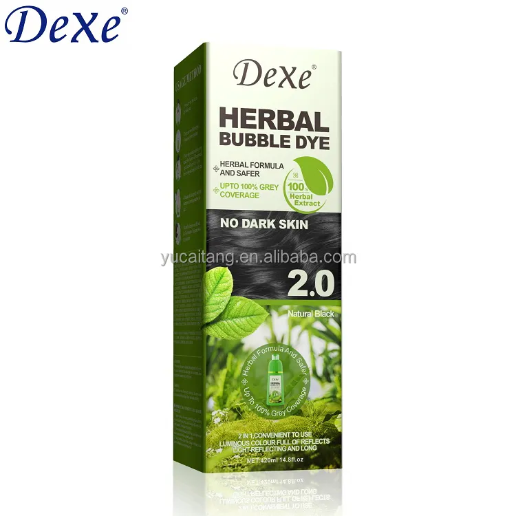 For Green Low MOQ Private Label OEM Herbal Permanent Hair Color Dye Cream Natural Black
