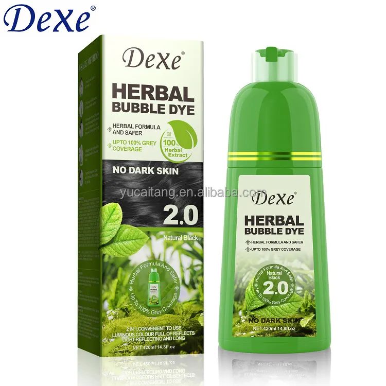 For Green Low MOQ Private Label OEM Herbal Permanent Hair Color Dye Cream Natural Black