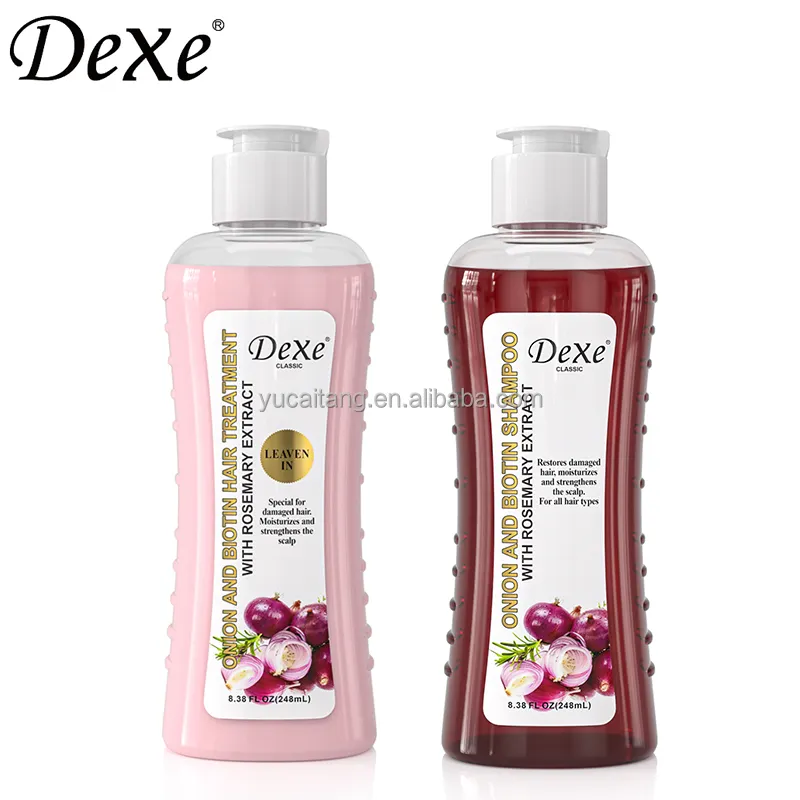 For Anti-Hair Loss Biotin Onion Rosemary Extract Leave-In Smoothing Shampoo Conditioner Set 500ml Moisturizing Nourishing DHT