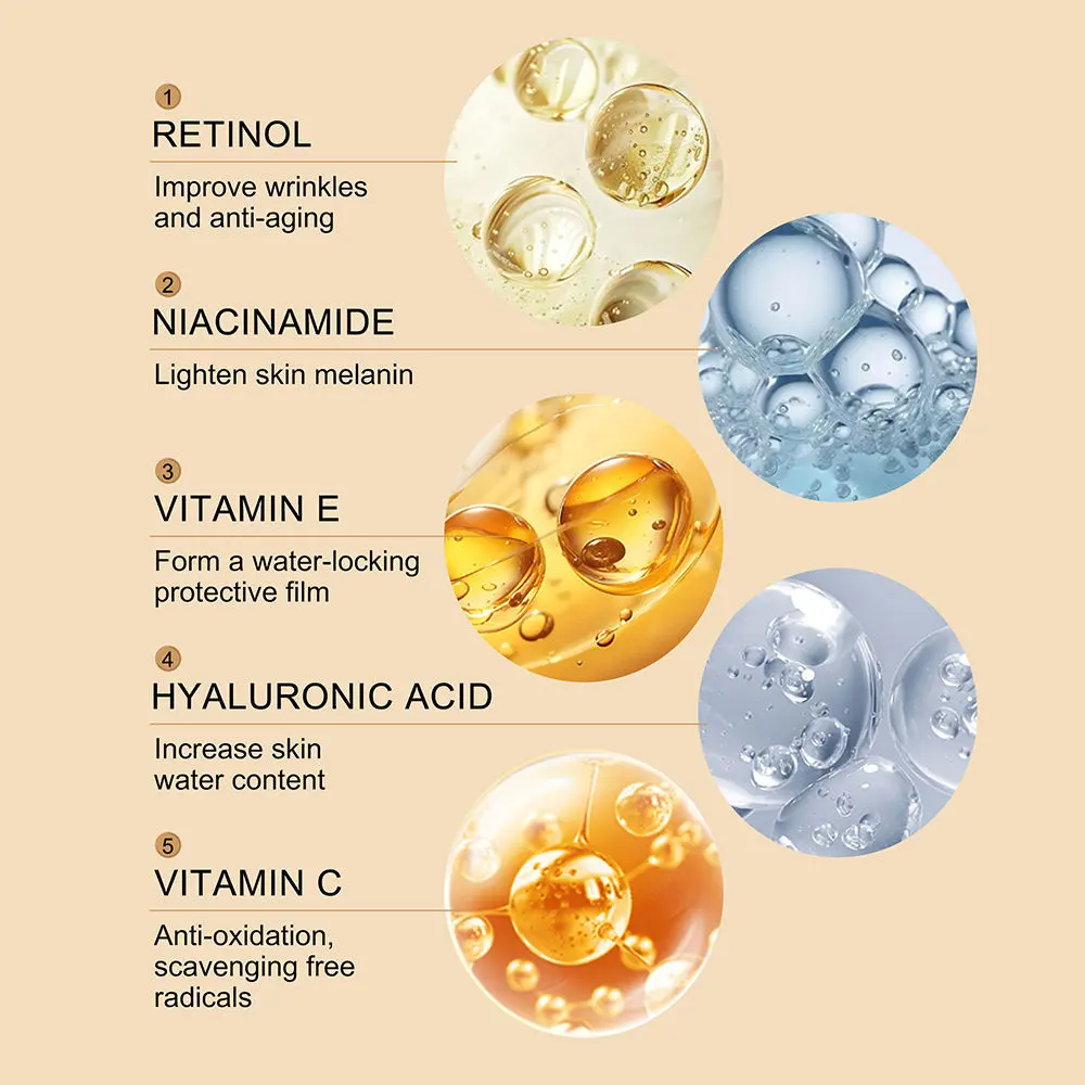 OEM Korean Skincare Astaxanthin Retinol Anti Wrinkle Firming Moisturizing 4 Pieces Skin Care Set for Women Beauty Wholesale