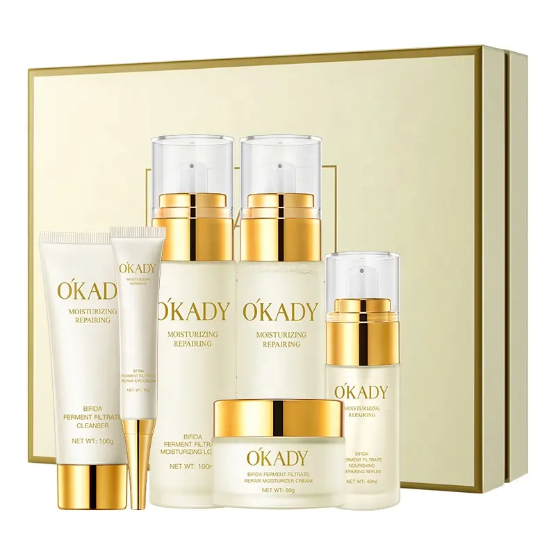 O'KADY 6pcs Bifida Ferment Skincare Set Strengthen Nourish Skin Barrier Nourishing Hydrating Revitalize Brightening Facial Set