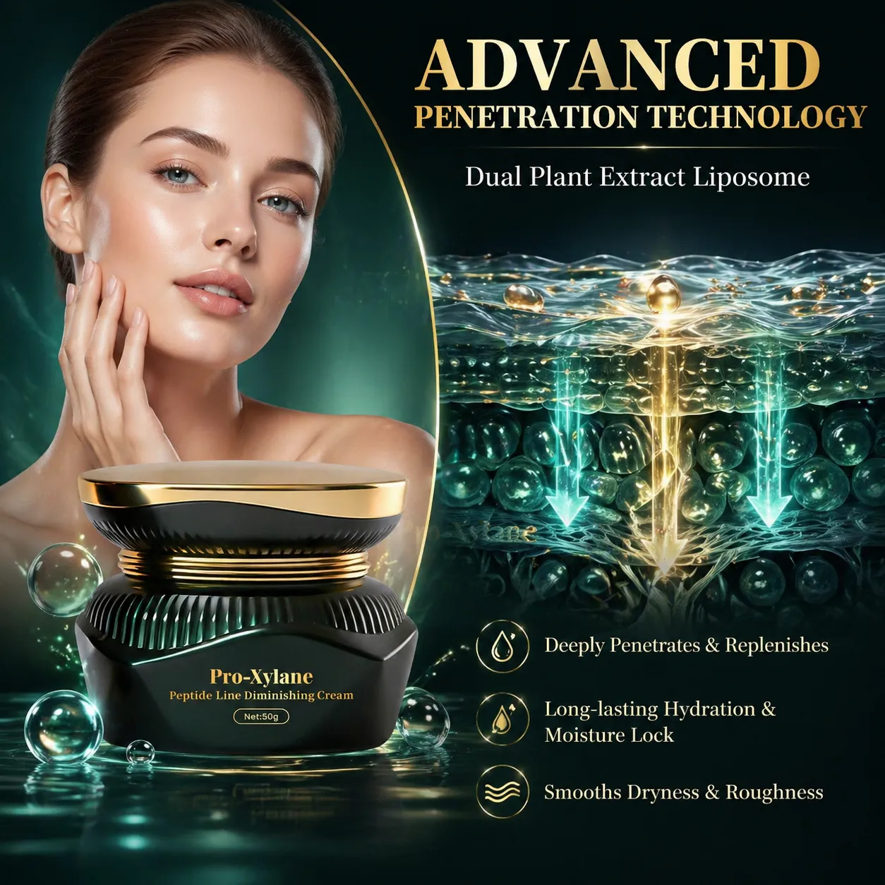 GMPC Factory 98.5% S-Isomer Pro-Xylane Polypeptide Skincare Set Nano-Liposome DEJ Strengthening Age Defying Kit MoCRA Ready
