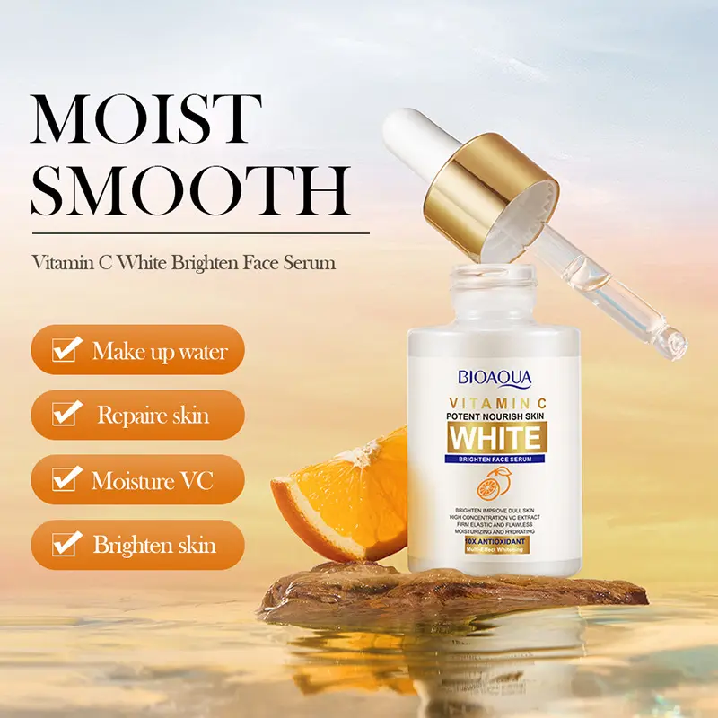 OEM BIOAQUA Custom Logo Vegan Vitamin C Whitening Skincare Kit Beauty Products Brightening Korean Skin Care Set for Women