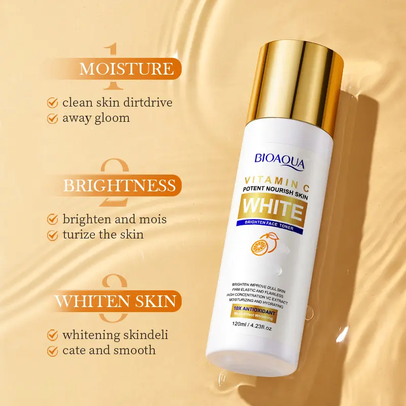 OEM BIOAQUA Custom Logo Vegan Vitamin C Whitening Skincare Kit Beauty Products Brightening Korean Skin Care Set for Women