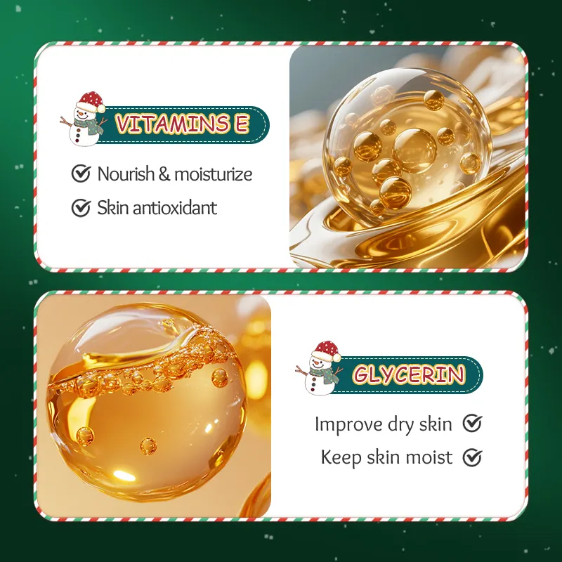 Hot Sale OEM SADOER Christmas Avocado Hyaluronic Acid Face Moisturizing Cream & Lotion 6-Piece Skincare Gift Set Wholesale