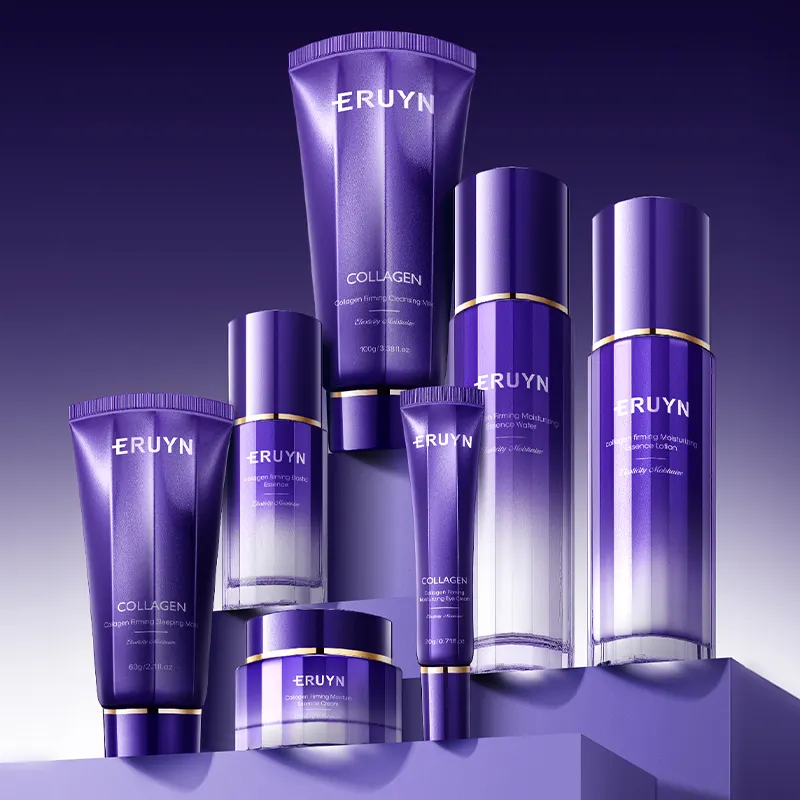 OEM ERUYN Private Label Natural Collagen Protein Skin Care Kit Anti-Wrinkle & Long-Lasting Moisturizing Beauty Face Skincare Set