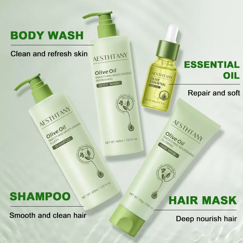Hair Care Set Moisturizing Nourishing Hair-Loss Prevention Shampoo Cream 2-IN-1 Formula