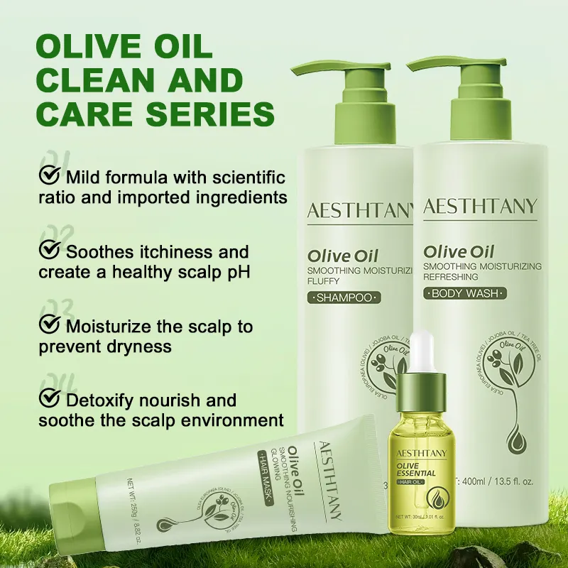 Hair Care Set Moisturizing Nourishing Hair-Loss Prevention Shampoo Cream 2-IN-1 Formula
