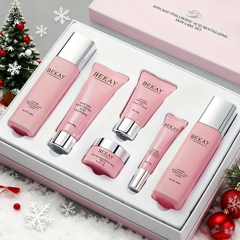 Skin Care Revitalizing for Women Organic Skin Care Product Private Label Hydrating Natural Avocado Essence VC VE Skin Care Set
