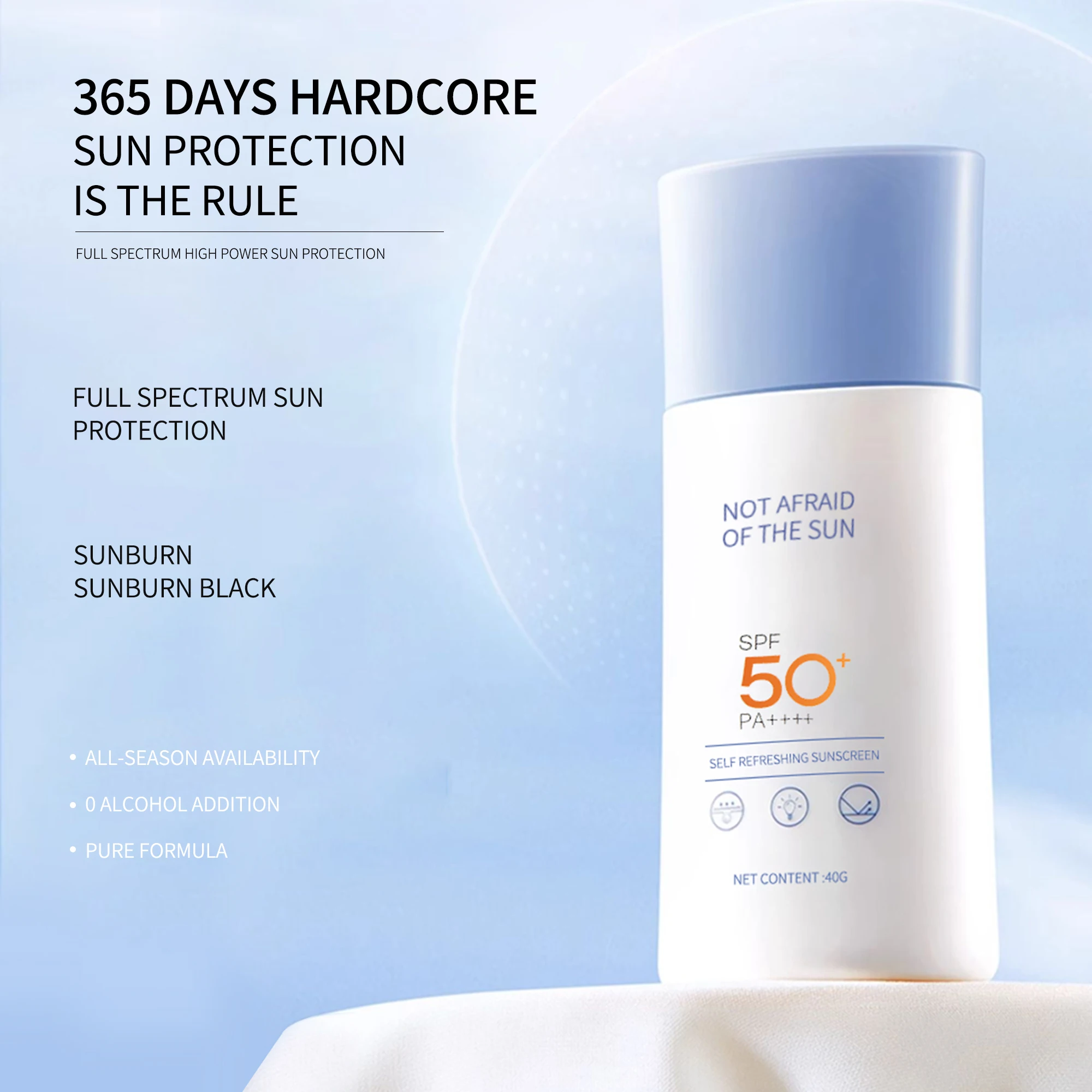 GMPC Factory Wholesale OEM Organic Shea Butter Cream SPF50+++ Facial Moisturizing Brightening Sunscreen Lotion MoCRA Ready
