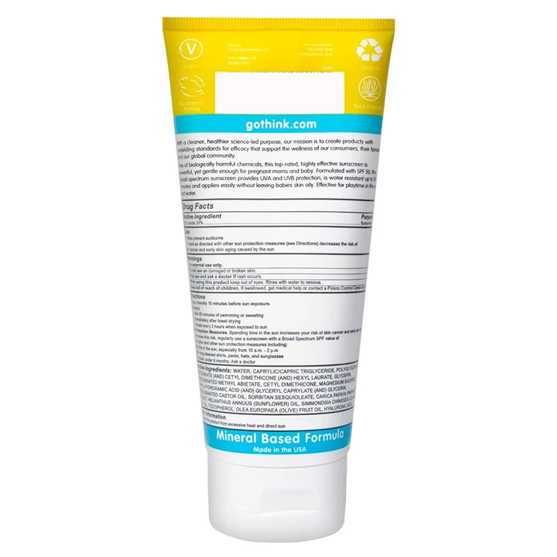 Kangrong ODM OEM Vegan Mineral Sun Lotion SPF 50+ Hyaluronic Acid Water Resistant Baby Sunscreen