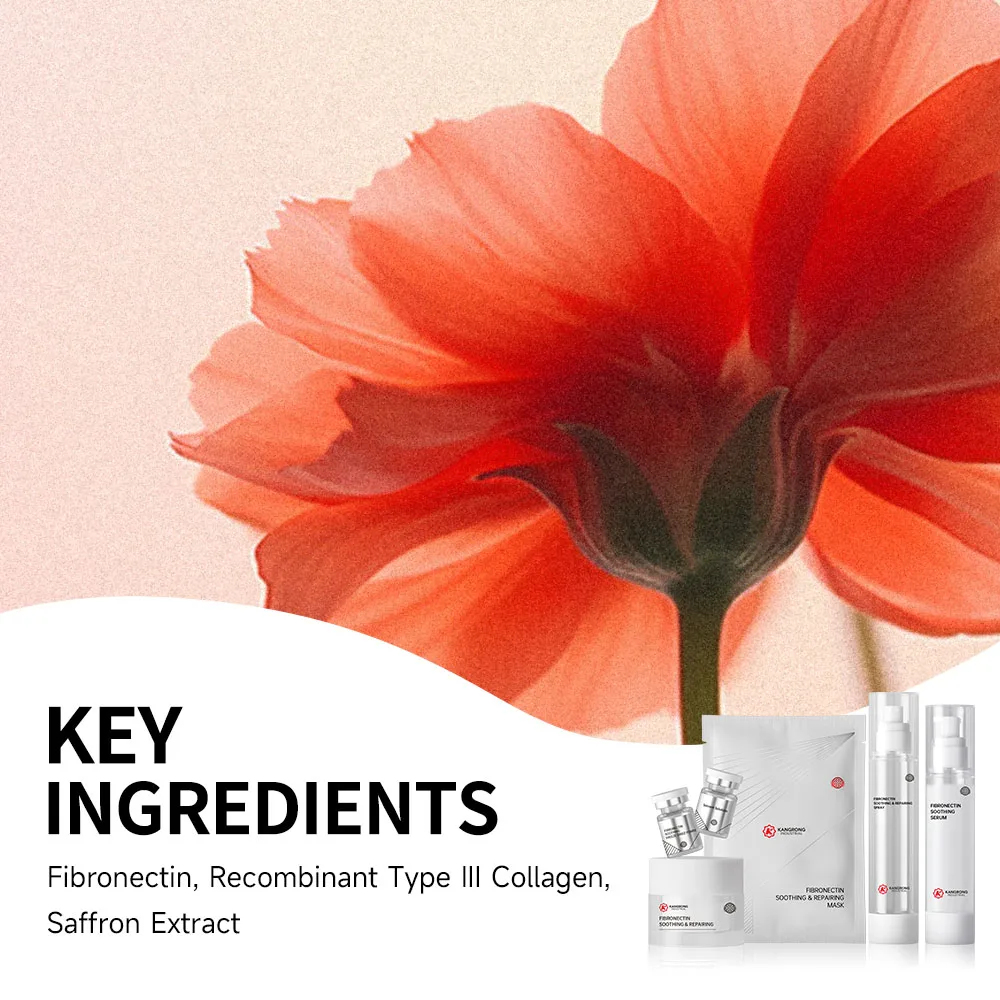 OEM Private Label Skincare Set Fibronectin Soothing Repairing Face Cream Spray Facial Serum Skin Care Repairs Damaged Skin