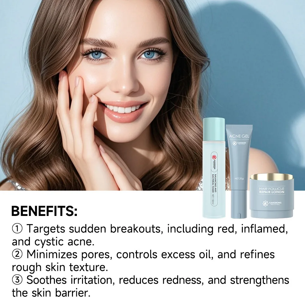GMPC Factory Acne Care Gel Set Face Skincare Lotion Soothing Blemish Support Sensitive Skin MoCRA Ready