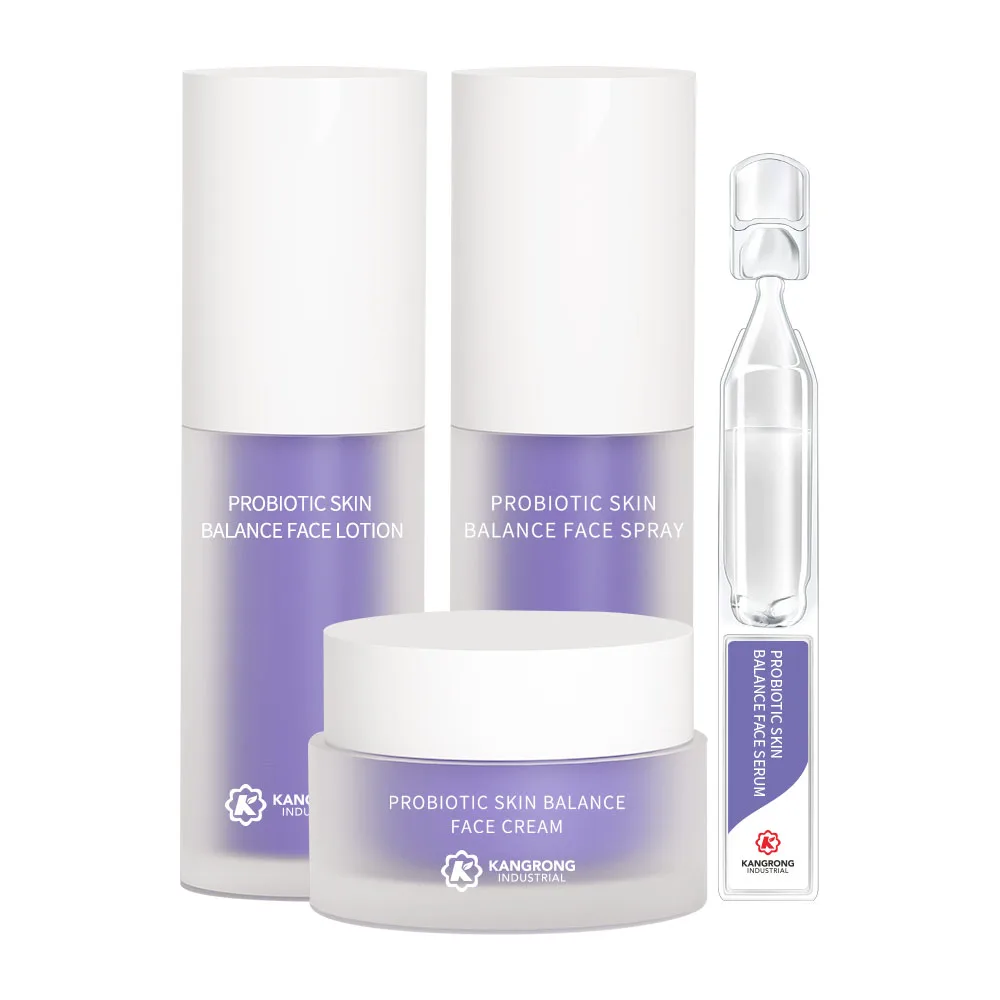 Private Label Probiotic Skin Balance Ance Face Serum & Cream Brightening Skincare Set for Women All Skin Types