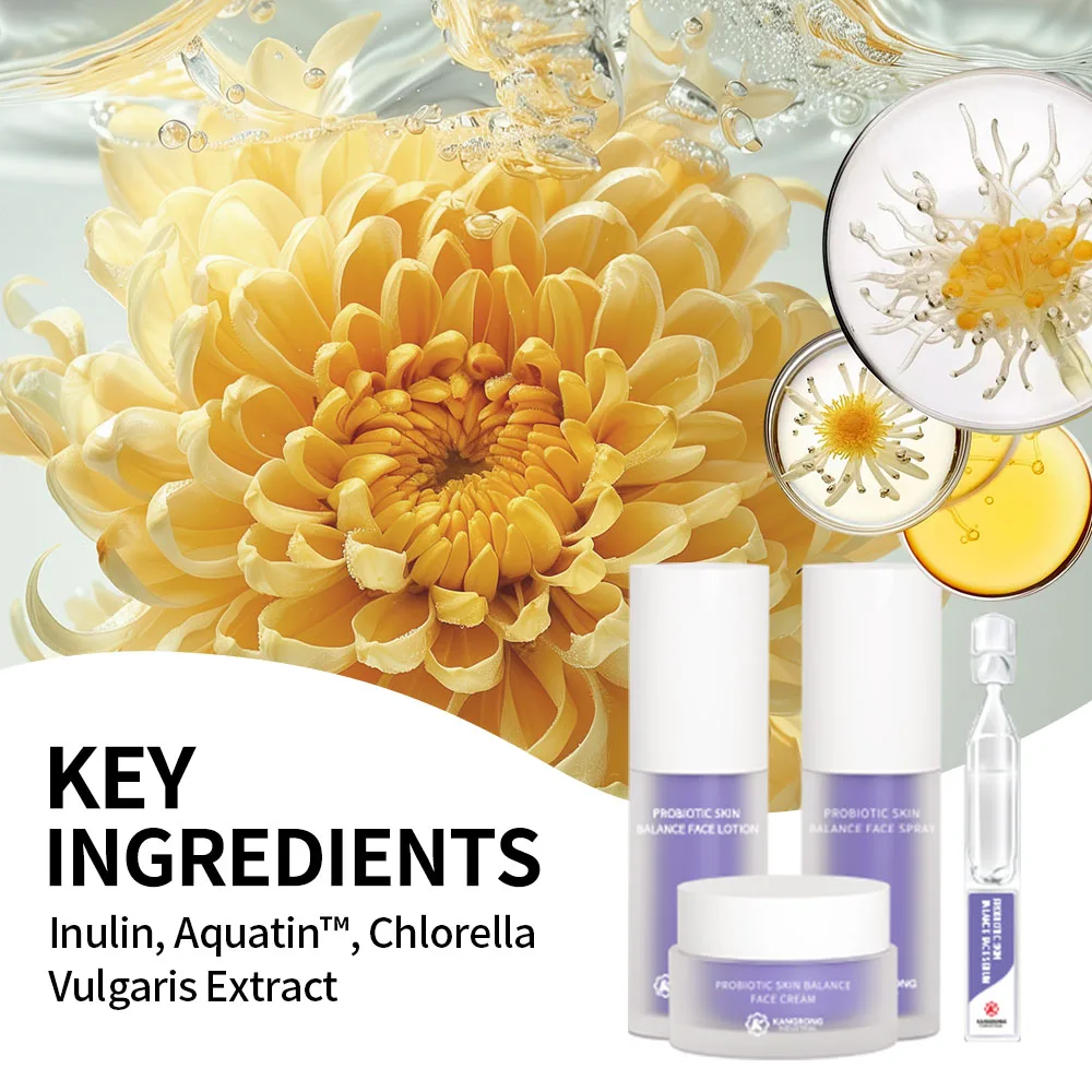 Private Label Probiotic Skin Balance Ance Face Serum & Cream Brightening Skincare Set for Women All Skin Types