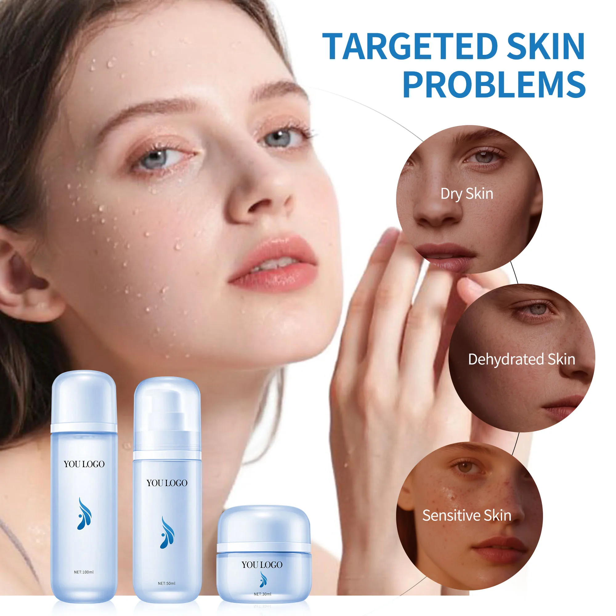 Custom Hyaluronic Acid Hydration Plumping Trial Kit Four-Step Layered Moisture Ritual All Skin Types Sensitive Acne-Prone Skin