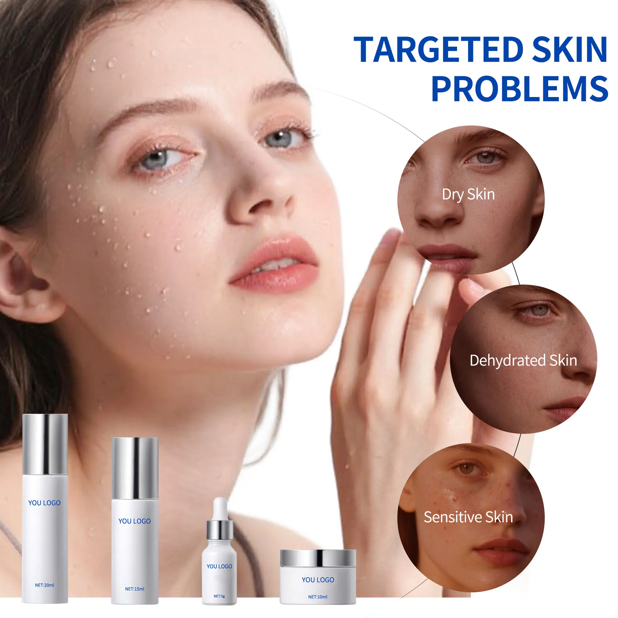 Custom Hydrate Revitalize Antioxidant Set Blue Hyaluronic Acid Firming Barrier Repair Niacinamide Brightening Berry Fruit Adult