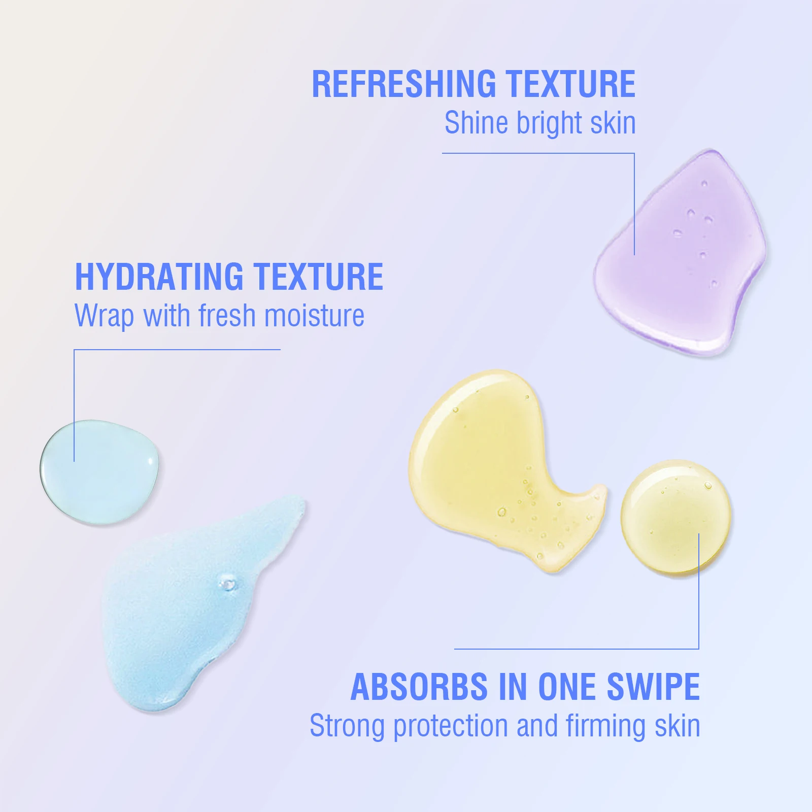 Skincare Face Serum Set Hyaluronic Acid Vitamin C Vitamin E Face Serum Brightening Hydrating Anti Aging Serum 3-pack for Face