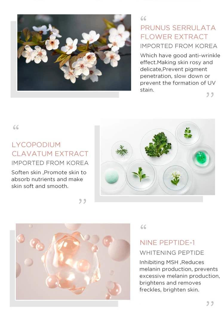 Private Label Skin Care Moisturizing Eight-pieces Sets with Moisturizing and Anti-wrinkle for Skin Care Sakura Beauty Sets