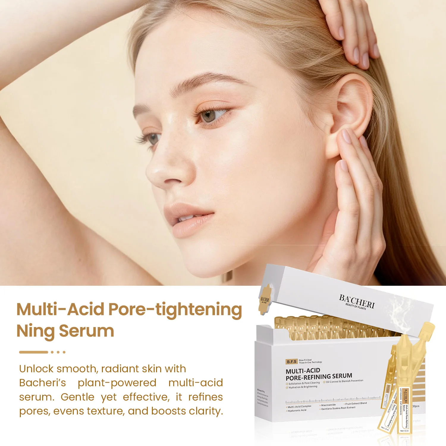 Advanced Multi Acid Peeling Serum Manufacturer BFS Mono Dose Ampoule Professional Private Label OneTouch Contract Factory