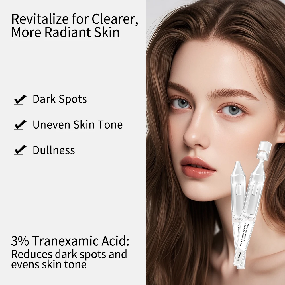 3% Tranexamic Acid Whitening ClearTone Radiance Disposable Serum Capsules Target Melasma and Hyperpigmentation