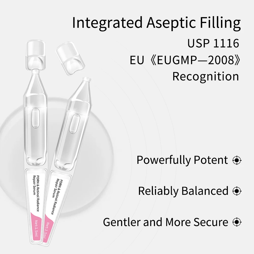 GMPC ISO Facility PDRN Radiance Repair Serum Contract Manufacturing Age Defying Formula Fine Lines Solution MoCRA Ready