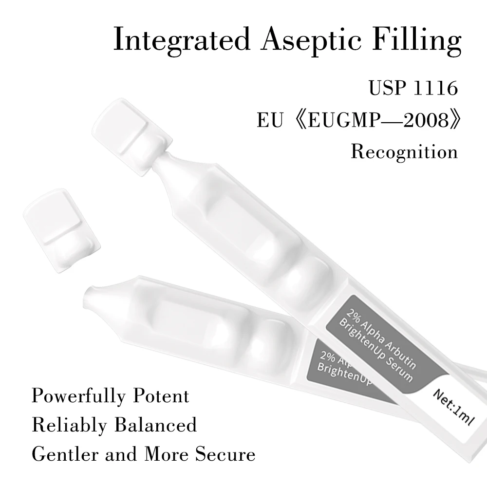 GMPC Factory 2% Alpha Arbutin Ferulic Acid Brightening Anti Aging Hydrating Face Serum OEM Wholesale MoCRA Ready