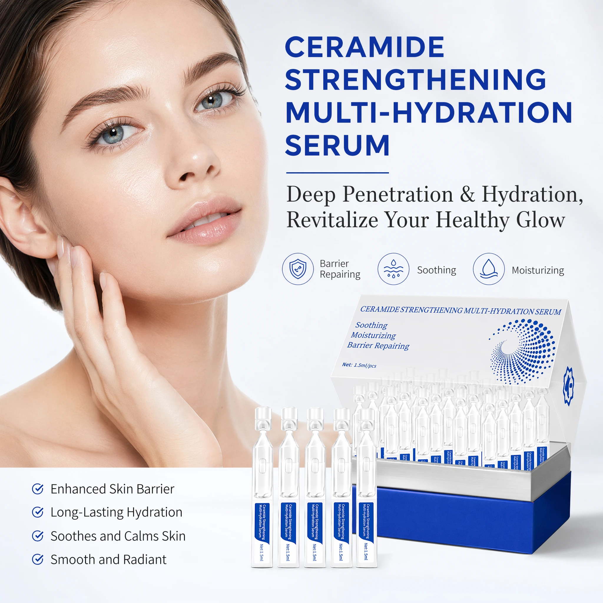Contract Manufacturing CeramideNP Complex Barrier Repair Face Serum Liquid MultiLayer Hydration Strengthening Vegan All Skin