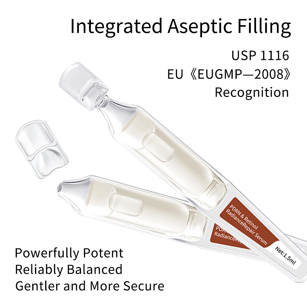 GMPC ISO Facility PDRN Panthenol Retinol Serum Contract Manufacturing Brightening Repair Formula Fine Lines Solution MoCRA Ready