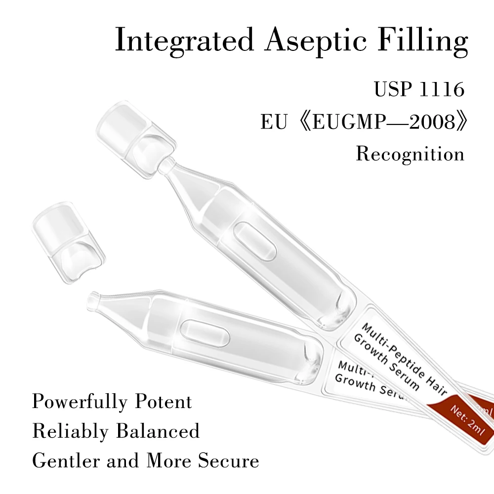 GMPC Factory Caffeine Biotinoyl Tripeptide 1 Hair Serum Strengthening Thickening Pea Extract for Thinning Hair MoCRA Ready