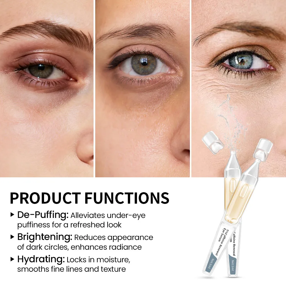 GMPC Factory 5% Caffeine Eye Serum Hyaluronic Acid Anti-Wrinkle De Puffing Hydrating Brightening Eye All Skin Types MoCRA Ready