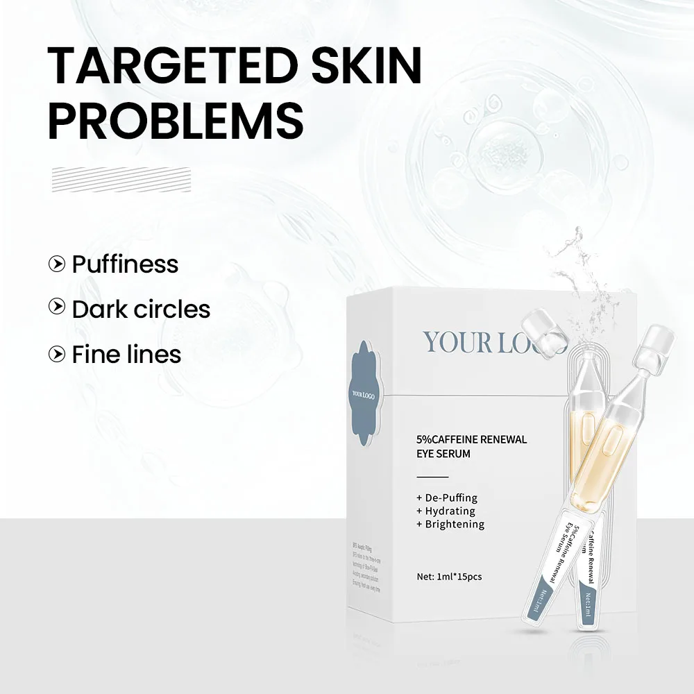 GMPC Factory 5% Caffeine Eye Serum Hyaluronic Acid Anti-Wrinkle De Puffing Hydrating Brightening Eye All Skin Types MoCRA Ready