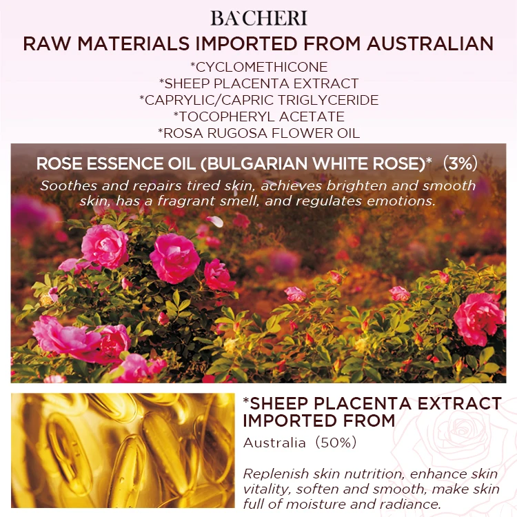 OEM Wholesale Private Label Skin Care Organic Anti Aging Moisturizing Whitening Rose Brightening Skin Repair Ampoule Face Oil