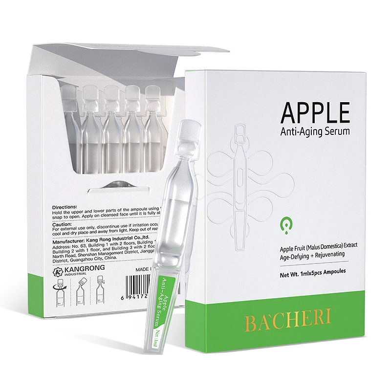 GMPC Factory Apple Extract Peptide Collagen Antioxidant Anti Wrinkle Anti Aging Serum Brightening Private Label MoCRA Ready