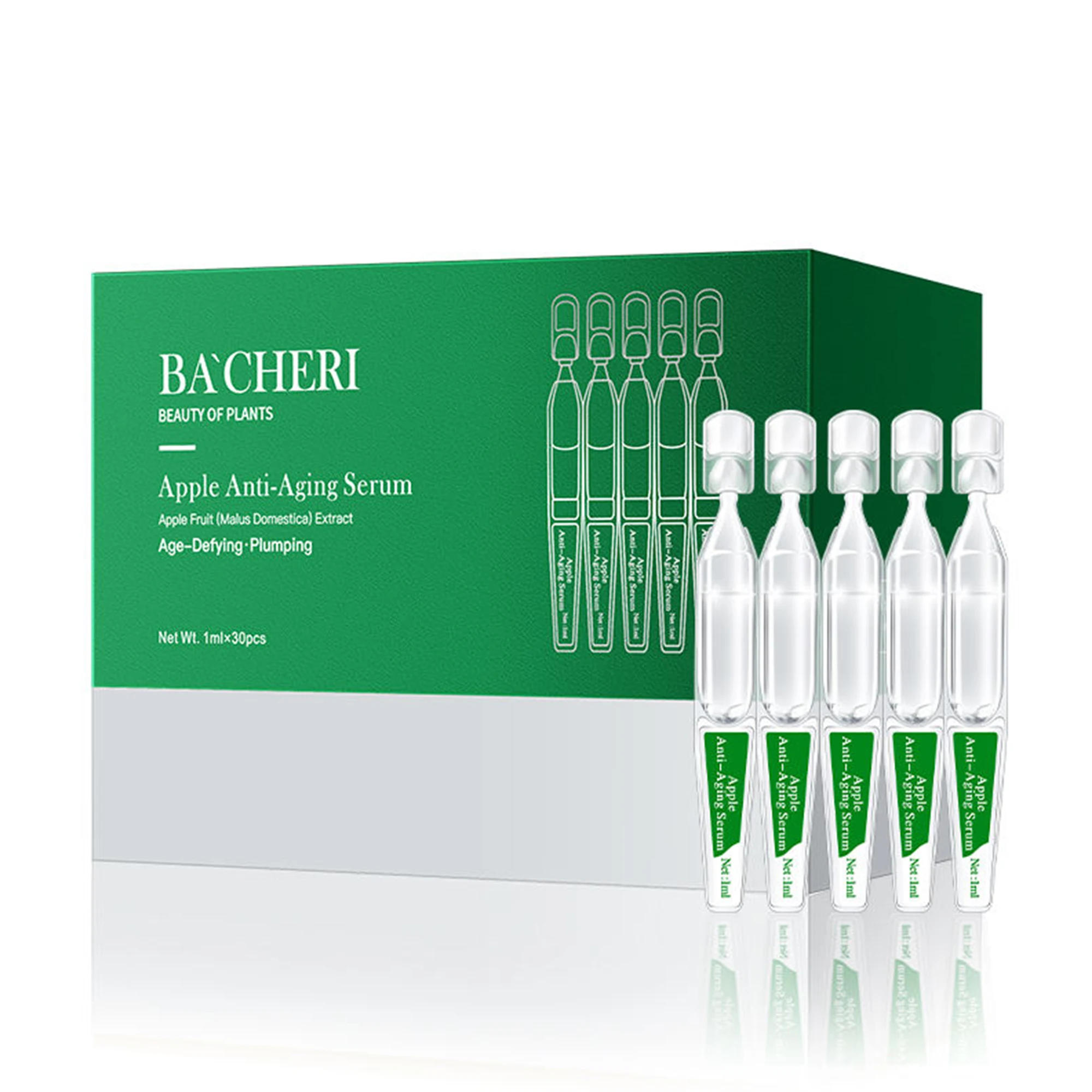 GMPC Factory Natural Skin Care Restoring Anti-Aging Brightening Liquid Apple Extract Ampoule Serum Face Glow MoCRA Ready