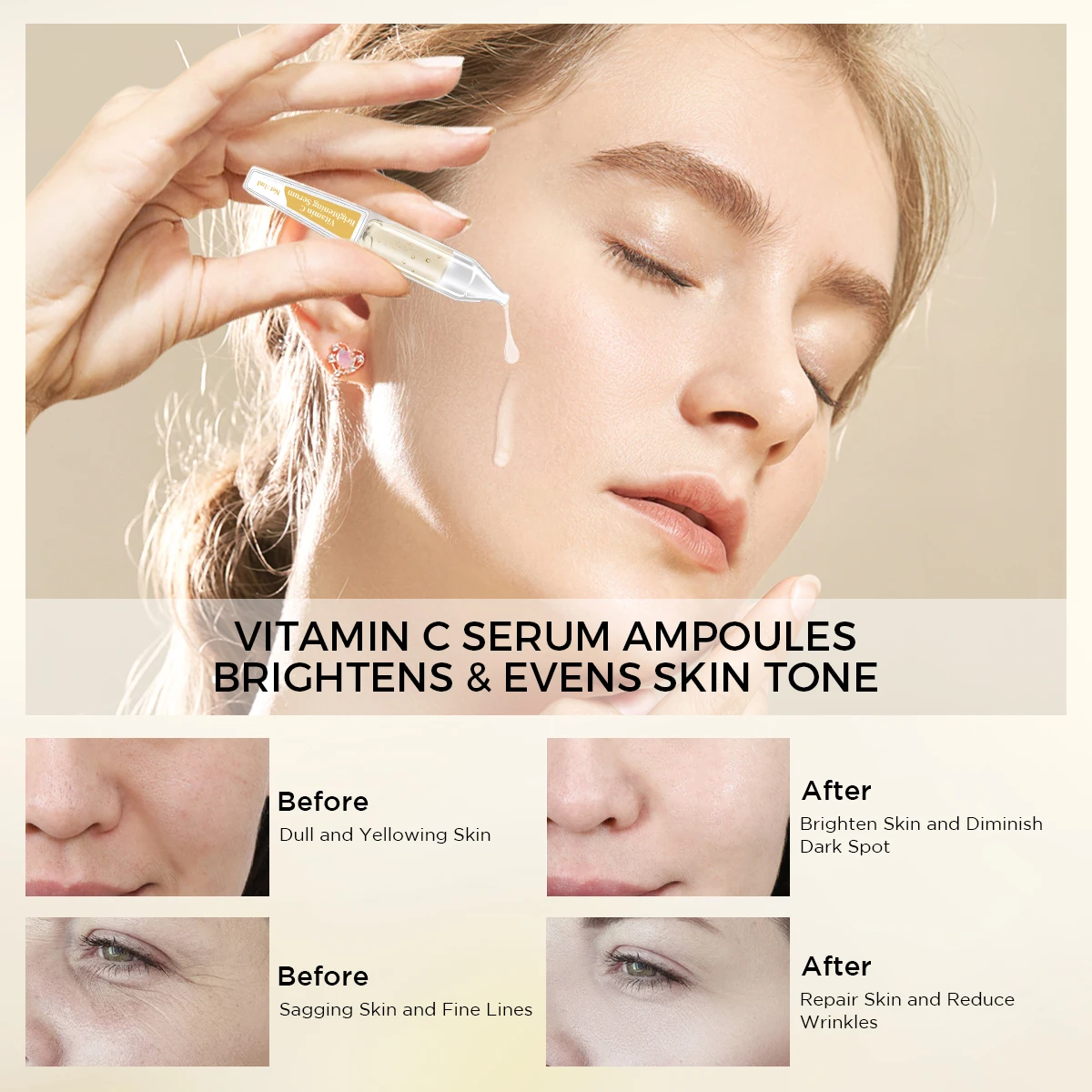 Custom Deep Moisturizing Brightening Whitening Pore Shrinking Dark Spot Skin Care Vitamin C Alpha Arbutin Hyaluronic Acid Liquid